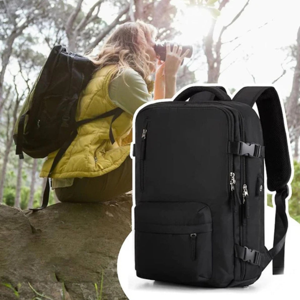 MOCHILA DE VIAJE CABINA AVIÓN CON ZAPATILLERO Y PUERTO USB