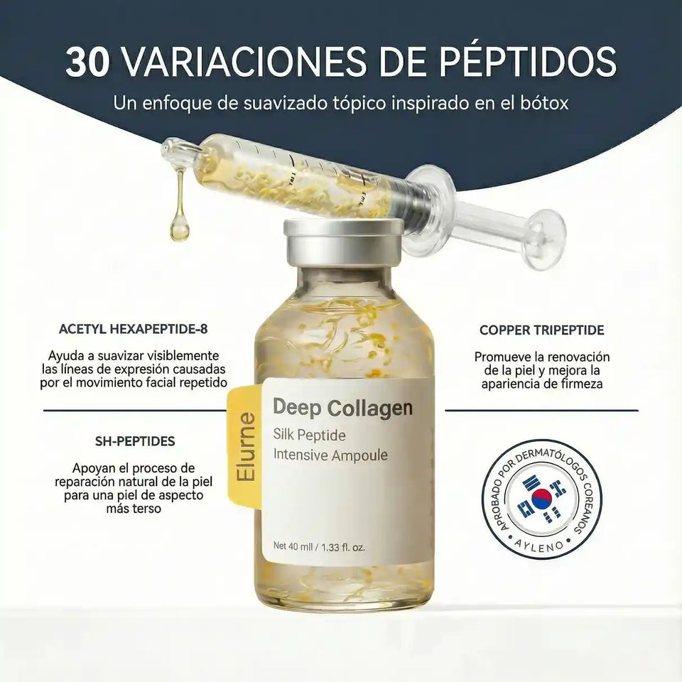 ✨Ampolla de péptidos reafirmantes de seda: suero antienvejecimiento coreano para el cuidado de las arrugas y el relleno.