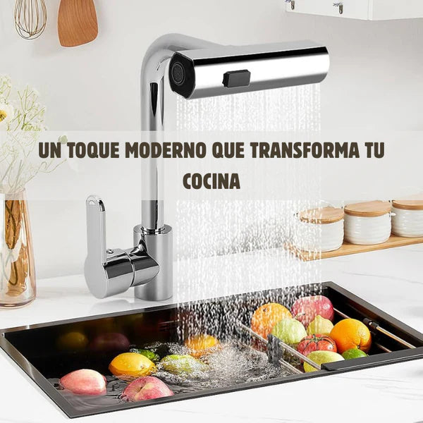 Adaptador de Grifo 360° Multifuncional 4 Salidas - PREMIUM Practicidad y Ahorro de Agua en tu Cocina