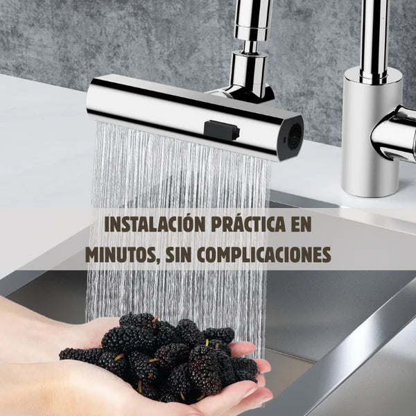 Adaptador de Grifo 360° Multifuncional 4 Salidas - PREMIUM Practicidad y Ahorro de Agua en tu Cocina