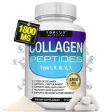 Colágeno Péptidos Toplux 1800 mg - 5 Tipos de Colágeno en 1 Solo + ENVIO GRATIS