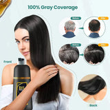 Black Hair Dye™ Shampoo 3 en 1: Elimina Las Canas Y Devuelve El Tono Natural