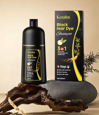 Black Hair Dye™ Shampoo 3 en 1: Elimina Las Canas Y Devuelve El Tono Natural