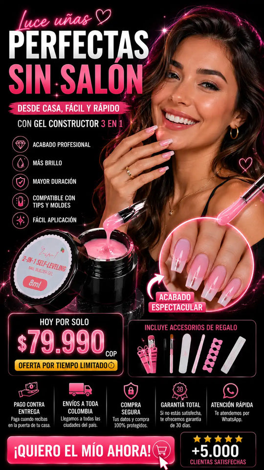 Gel Constructor de Uñas Autonivelante 3 en 1