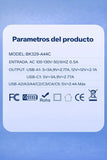 CARGADOR inteligente de 8 puertos con 4 puertos USB-C y 4 puertos USB-A para carga rápida, compatible con múltiples dispositivos, teléfonos, tabletas y más.