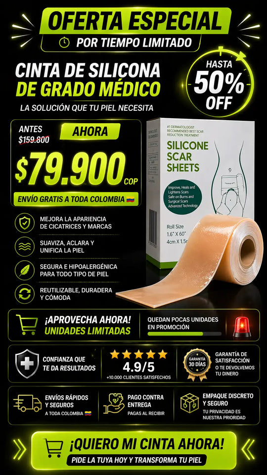 🩹CICATRICARE Cinta de silicona de grado médico- Kit exclusivo cuidado de la piel