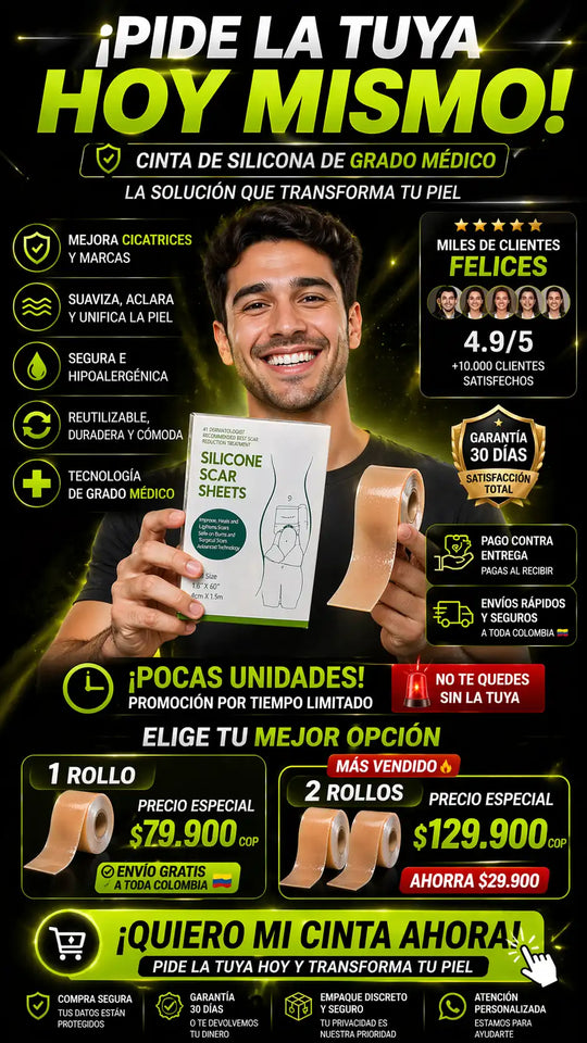 🩹CICATRICARE Cinta de silicona de grado médico- Kit exclusivo cuidado de la piel