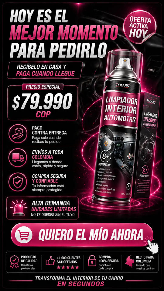Limpiador Automotriz Multifuncional de Alto Rendimiento para CUERO, PLASTICO, GOMA y MOLDURAS.