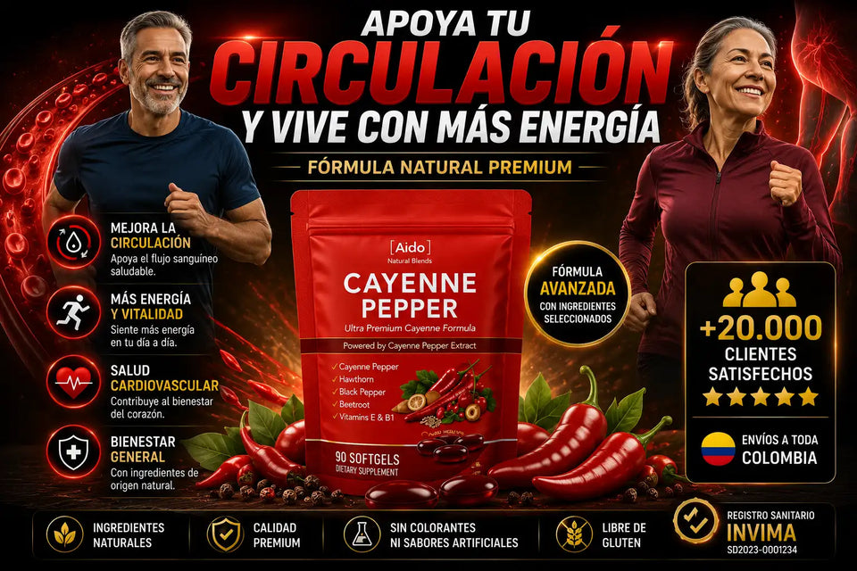 Con CAYENNE PEPPER Recupera la ligereza en tus piernas y apoya tu circulación de forma natural + ENVIO GRATIS