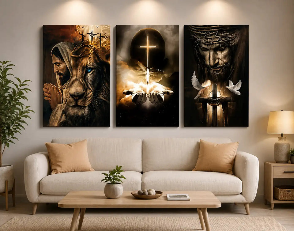 ✨ Lleva la Presencia de Dios a Cada Rincón de tu Hogar Set de 3 Retablos Religiosos Premium + ENVIO GRATIS