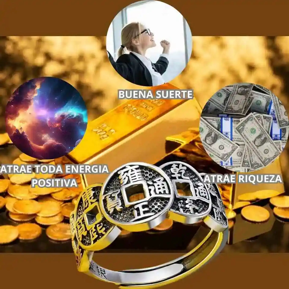 ANILLO DE LA FORTUNA DE LOS 5 EMPERADORES + ENVIO GRATIS