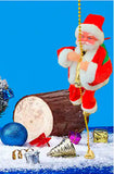 Papa Noel Escalador Decorativo Con Luces