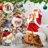 Papa Noel Escalador Decorativo Con Luces