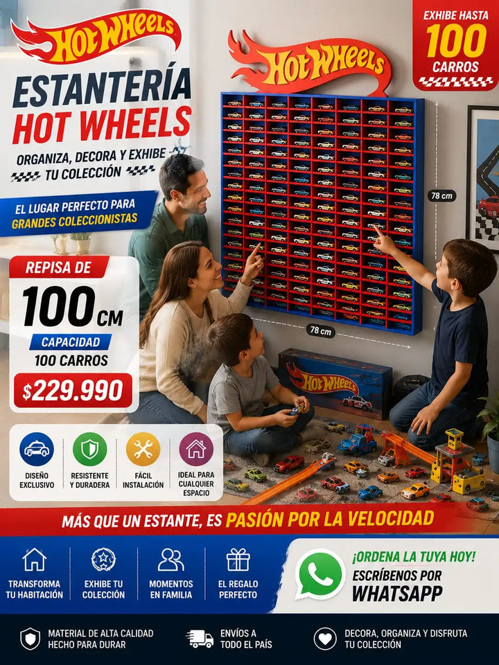 🚘Repisa Premium para Hot Wheels  Organiza, Protege y Exhibe tu Colección + envió gratis 🎁