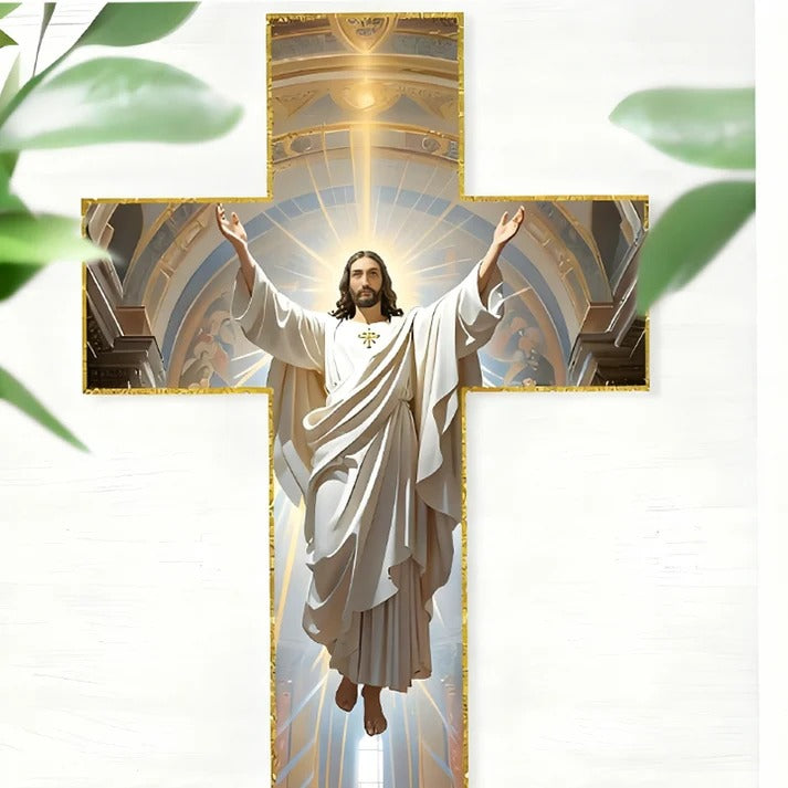 ✝️ DECORACION RETRO DE PARED CON CRUZ DE JESUCRISTO 🙇