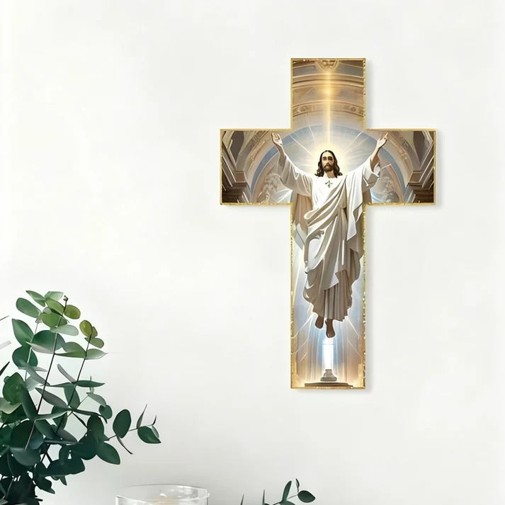 ✝️ DECORACION RETRO DE PARED CON CRUZ DE JESUCRISTO 🙇