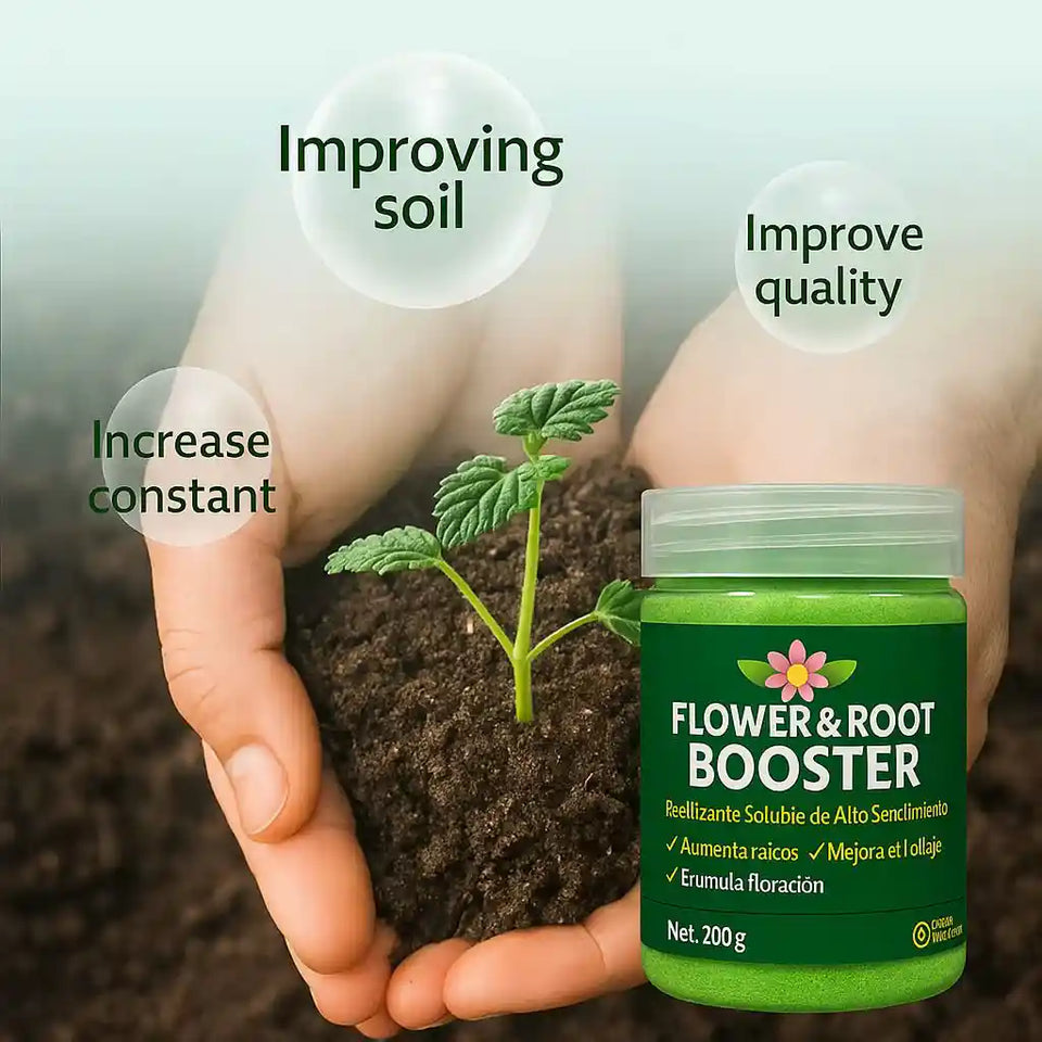 🍁Flower & Root Booster🪻 - 2 X1 Raíces Fuertes y Flores Exuberantes en Días – ¡El Secreto de las Plantas Saludables!