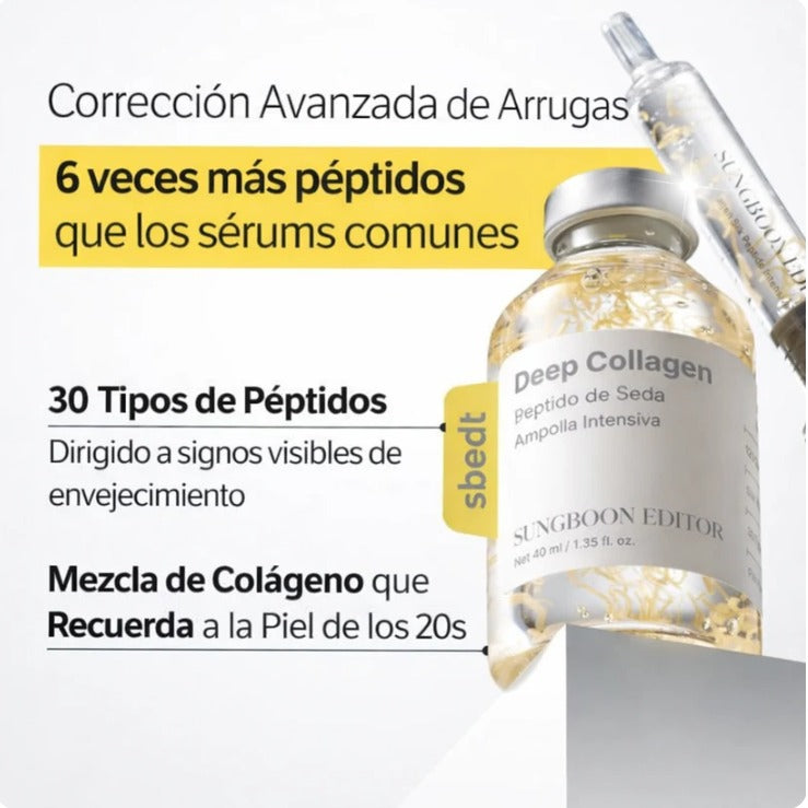 Serum de Peptidos antienvejecimiento coreano para el cuidado de las arrugas y la piel.