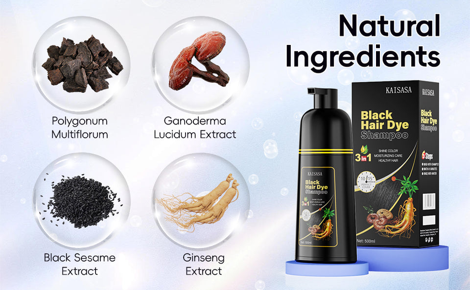 Black Hair Dye™ Shampoo 3 en 1: Elimina Las Canas Y Devuelve El Tono Natural