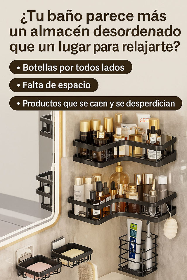 BathRack™ Pack x5 Organizador de Baño Premium