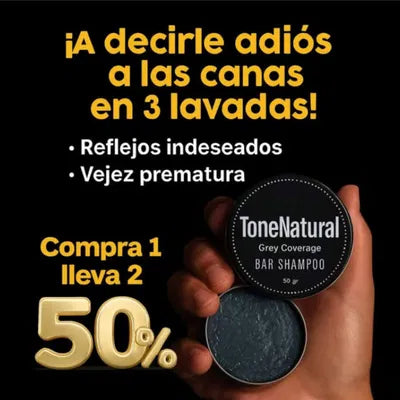 Jabón TonoNatural – Elimina el Cabello Blanco, Restaura el Color Natural y Recupera Tu Juventud