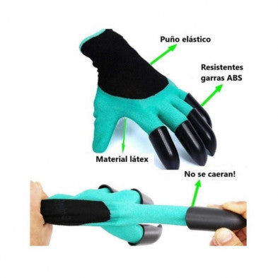 GUANTES DE JARDINERIA CON GARRAS