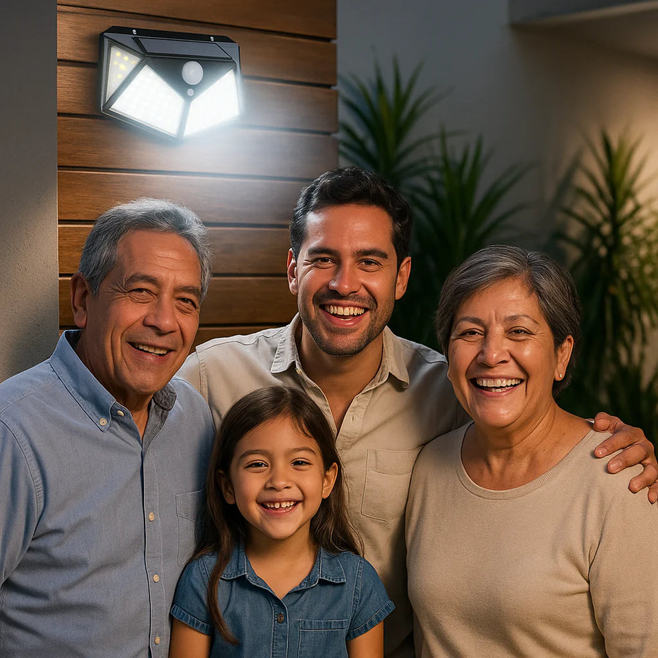 Pack x5 Lámparas Solares LED con Sensor guro! 🌞💡