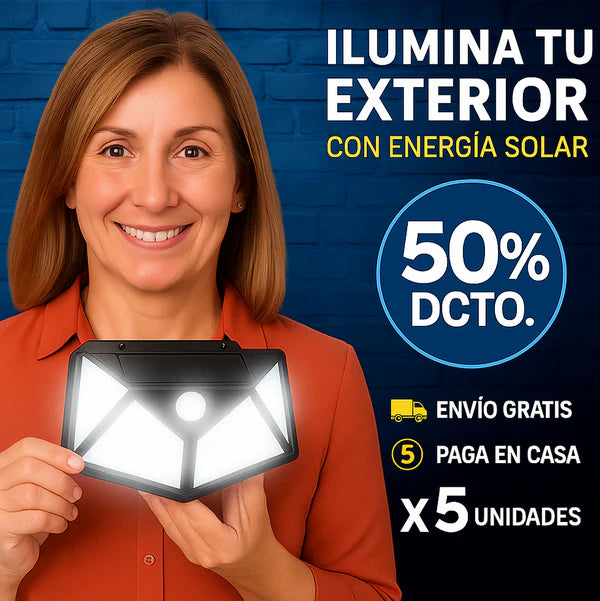 Pack x5 Lámparas Solares LED con Sensor guro! 🌞💡